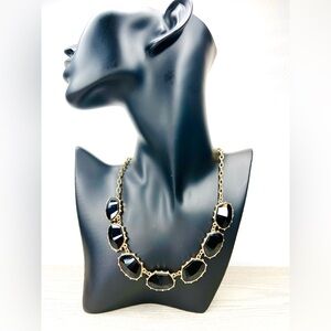 A New Day Black and Gold Statement Necklace